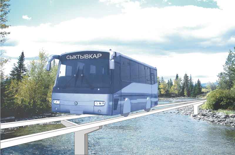 Hypothetical development of Unitsky's transport in Syktyvkar