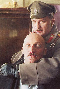 "The deputy of the rubber boot factory" — Mr. Gibson as played by Gosha Kutsenko — meets his end at the hands of Aleksandr Baluyev 's character, Captain Kostin , a counterintellige