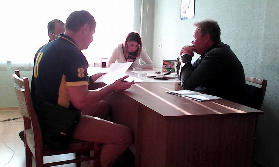 Bloggers at a reception at DEC No. 30. In the chair's seat — Ekaterina Smolkina
