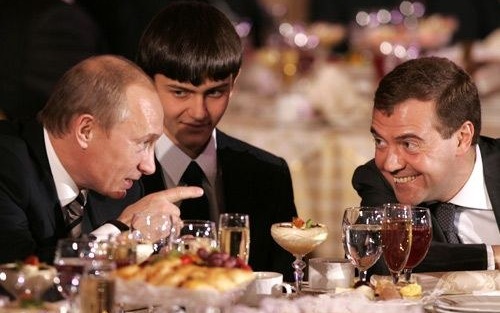 Vladimir Putin and the president Russia Dmitry Medvedev