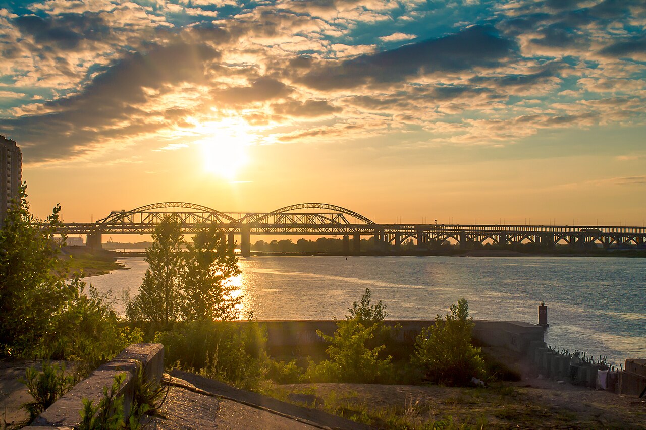 Мост через Волгу в Нижнем Новгороде