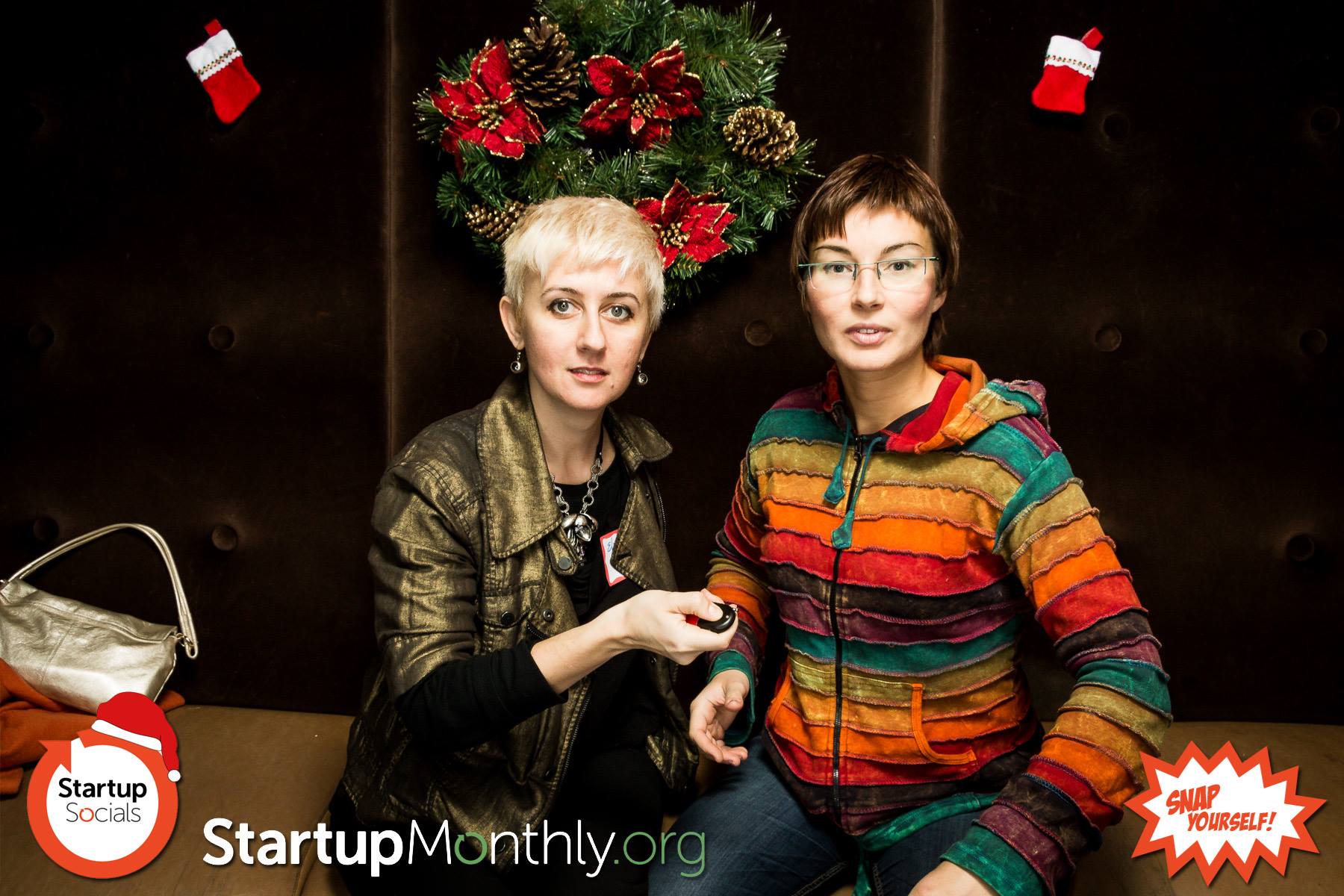Startup Socials - 12/19/13. Anna Prasikova on the right