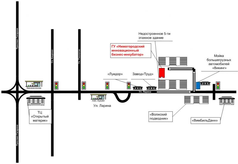 Access to the state business incubator on Larina