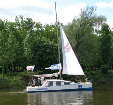 The sail-and-motor catamaran "Martin"