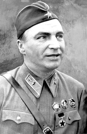 Valery Chkalov . This photo was taken in Gorky on Demonstration