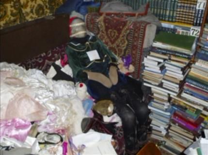 A typical mummified doll from A. Moskvin's apartment. Photo by Associated Press