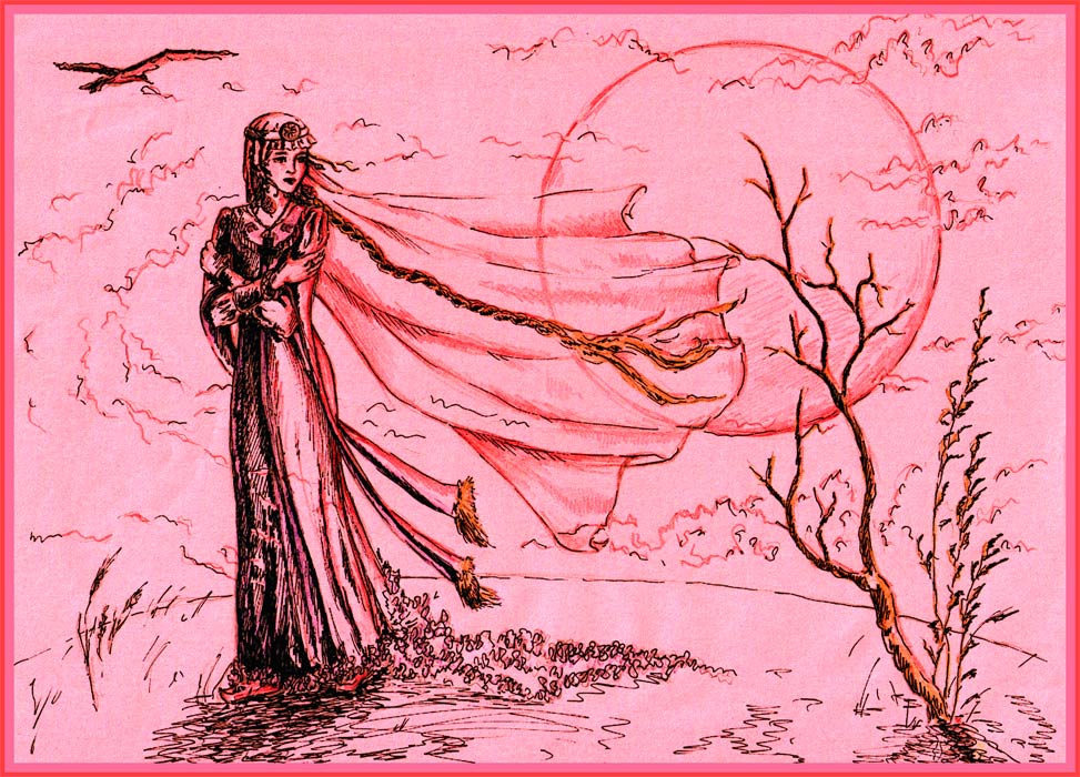 Folk artwork inspired by "Yaroslavna's Lament"