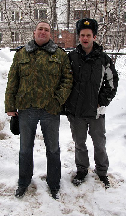 Anderson (in the photo — on the left) and a psychology postgraduate student from America