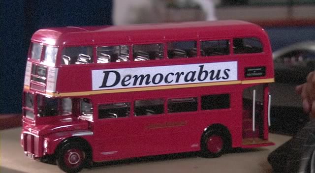 A mock-up of the demokrabus. United Kingdom, the early 2000s