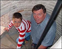 Klimentyev with his son