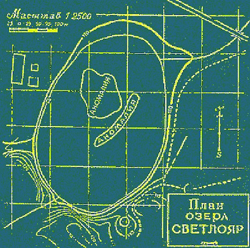 Аномальная «Зона К» по данным локации дна Светлояра в конце 1960-х годов