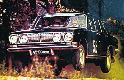 Volga GAZ-24 with a tuned engine