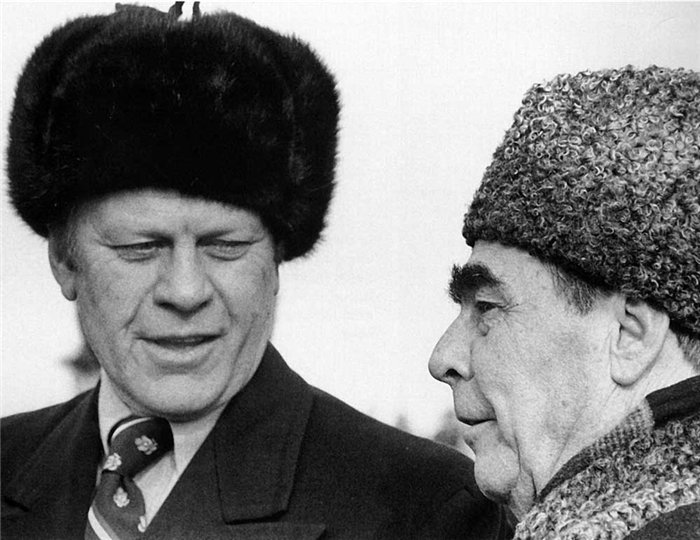 Brezhnev and Henry Ford II