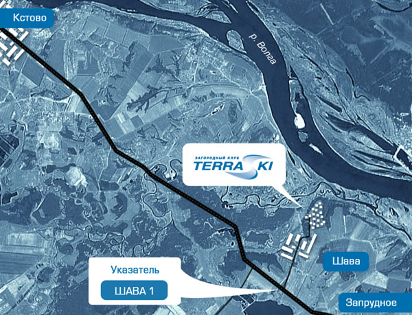 Directions from Nizhny Novgorod to the "Terraski" cottage community