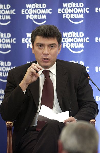 Boris Nemtsov at the World Economic Forum's Russia Meeting in Moscow, 2 October 2003