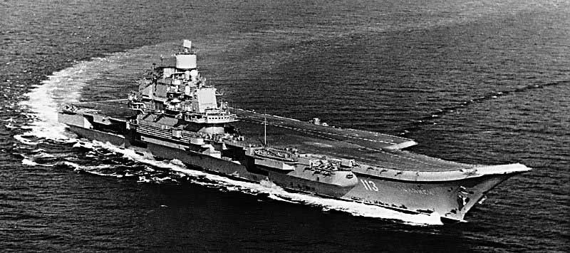 Aircraft carrier "L.I. Brezhnev" (from 4 October 1990, "Admiral of the Fleet of the Soviet Union Kuznetsov")