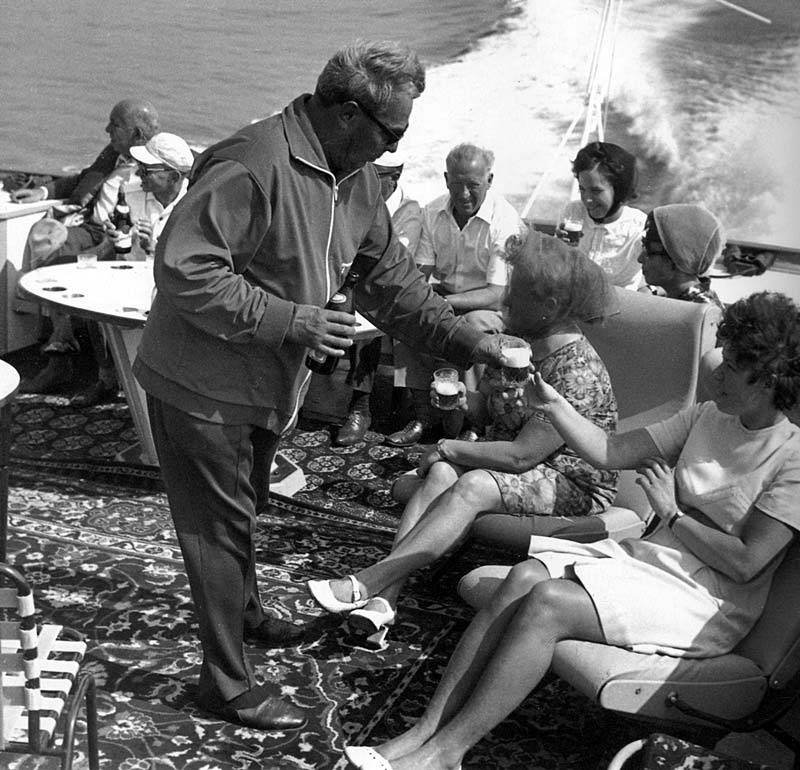 Leonid Ilyich Brezhnev on vacation by the sea