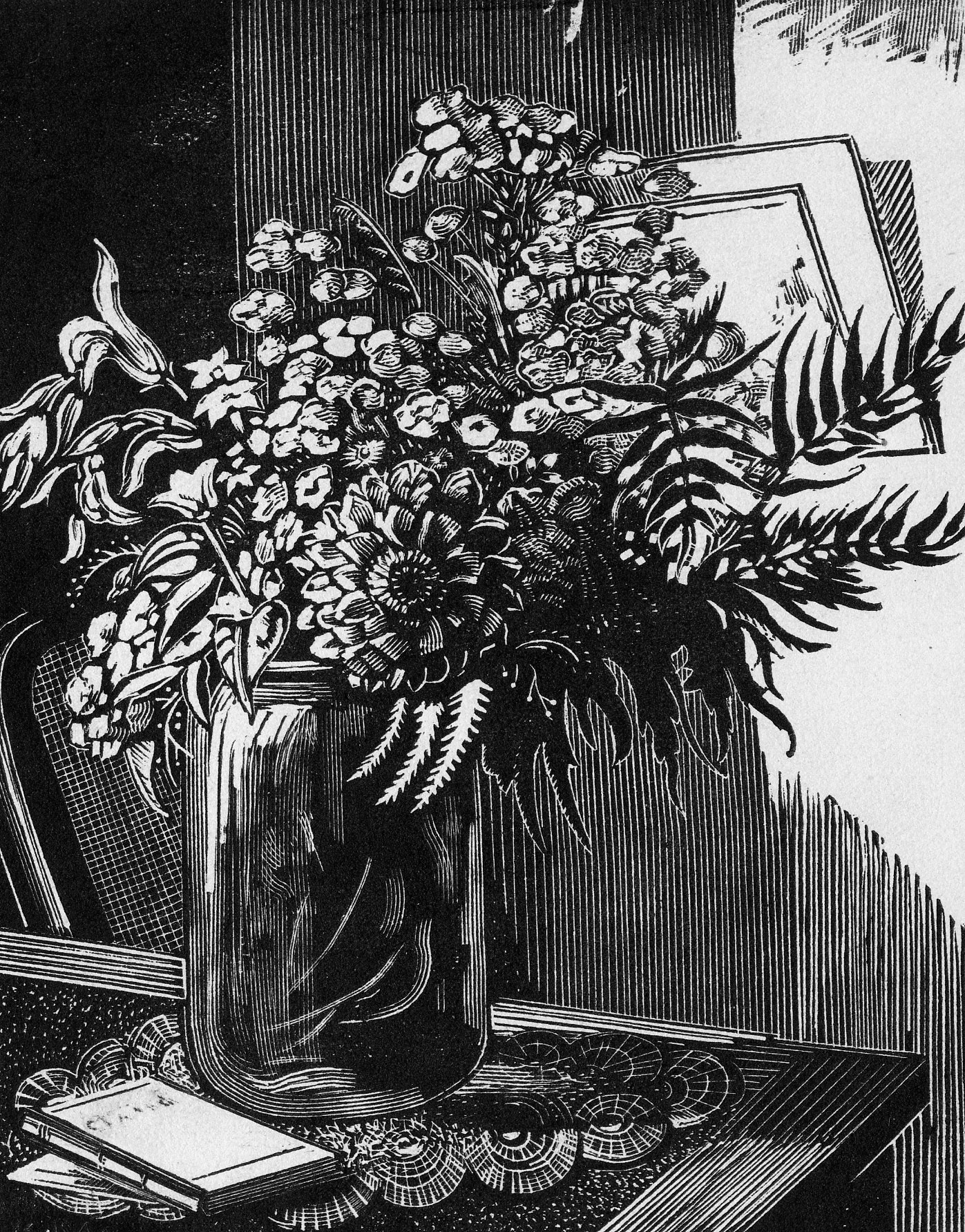 Bouquet. 1951. Woodcut