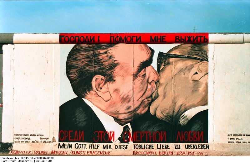 Dmitry Vrubel. "My God, Help Me to Survive This Deadly Love" on the Berlin Wall (1989). Bundesarchiv (German Federal Archive)