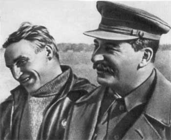 Chkalov and Stalin . 1936