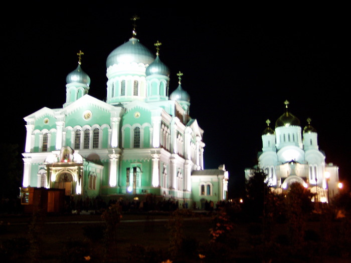 Diveevo Monastery at night