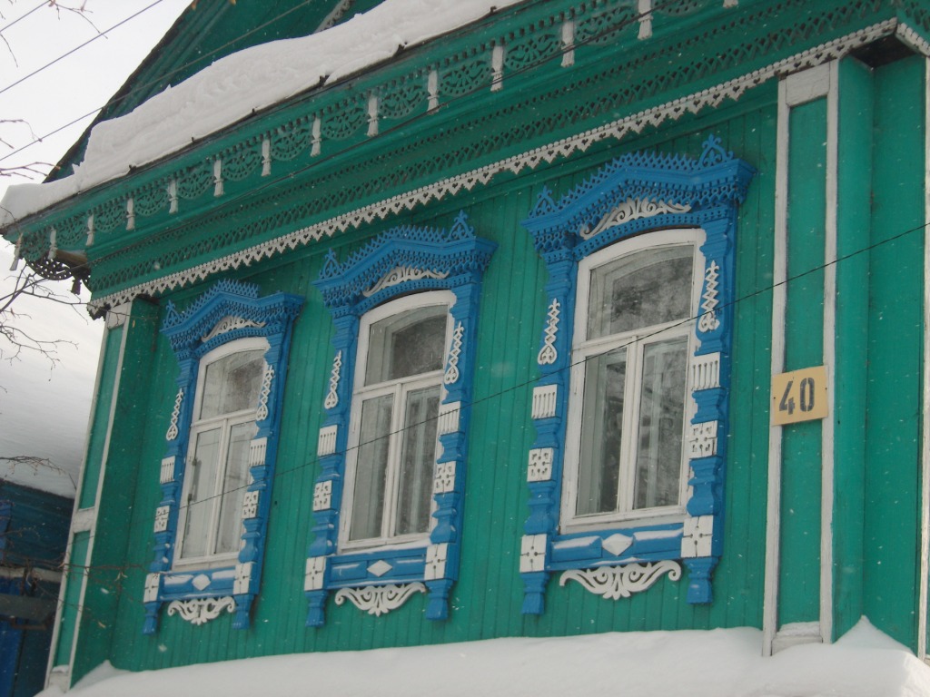 Decorations on the façade of P. Zubov's house. Vorotynets. Early 20th century