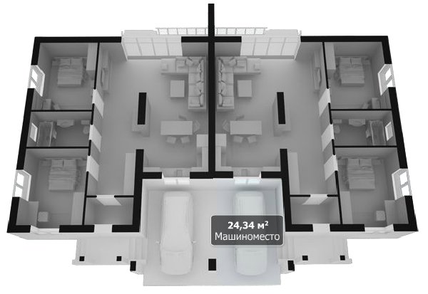 Duplex, floor plan