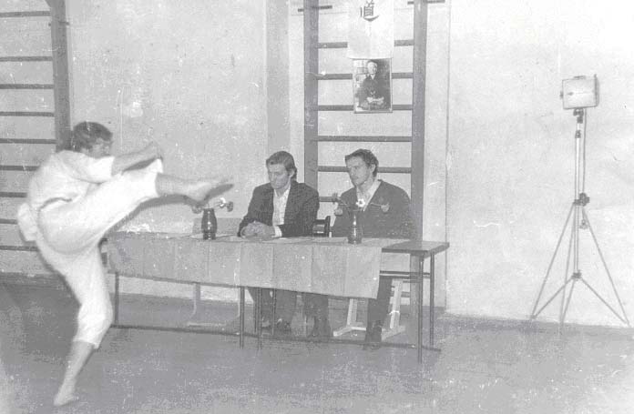 M.V. Minin testing for 7th kyu. Lower hall of the "Budokan." 19 January 1980