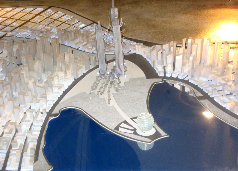 Globe Town as a scale model at one of the exhibitions