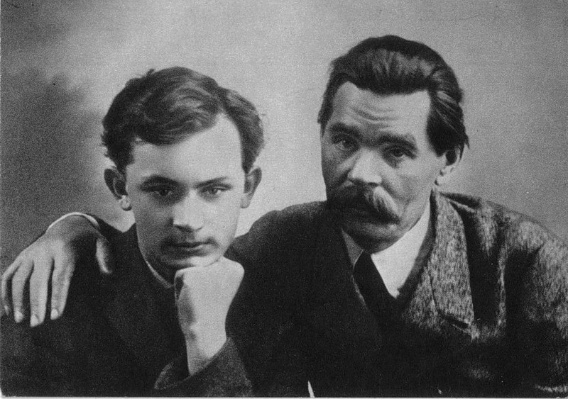 M. Gorky with his son Maxim Peshkov. Paris. 1912