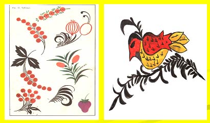 Elements of Khokhloma ornament