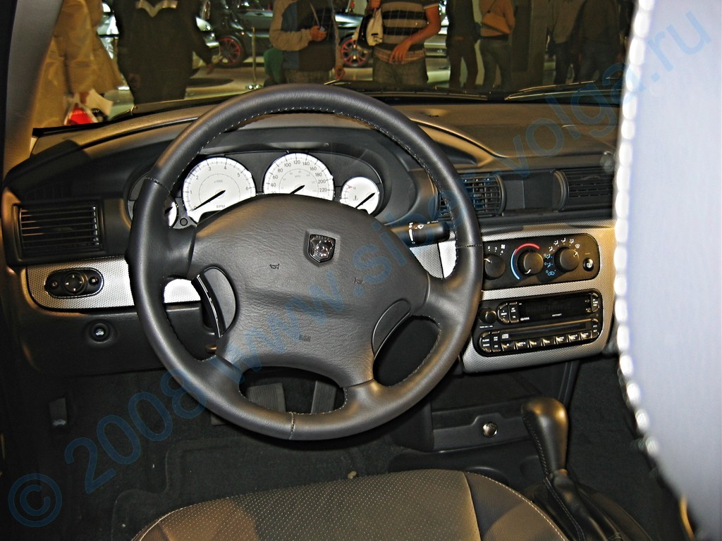 The driver's seat of the Volga Siber