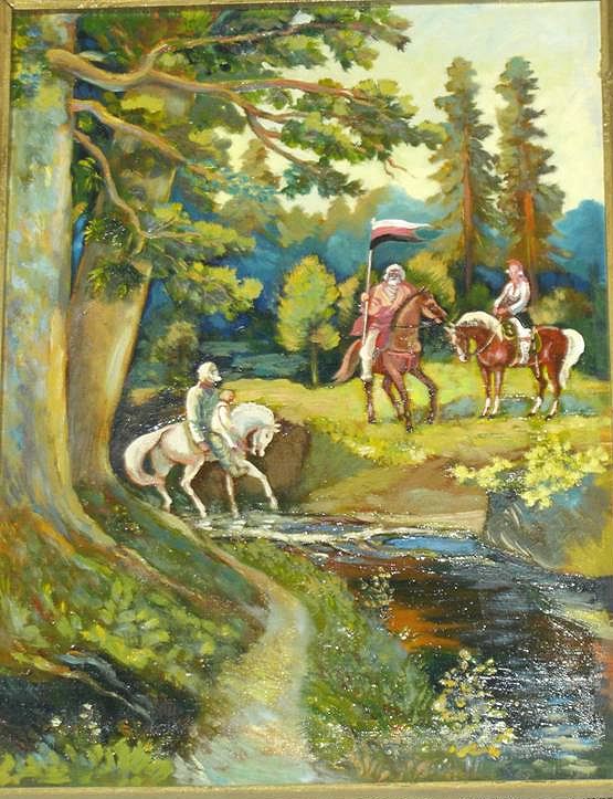 Erzya patriotic painting "Meeting with the Inyazor"