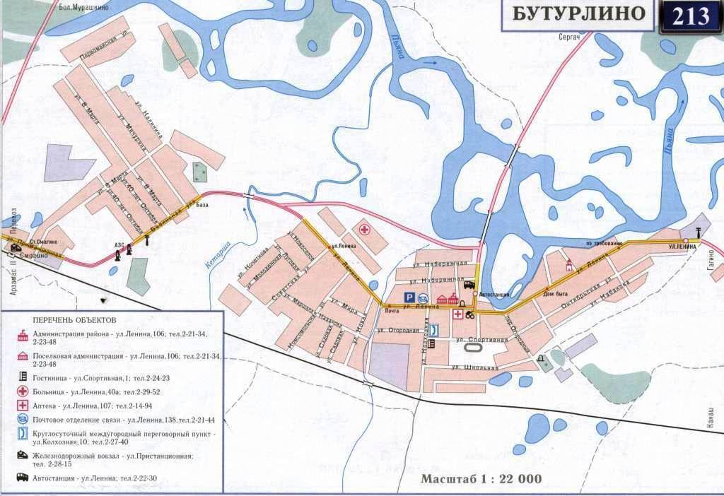 Map of the settlement