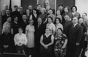The station has been awarded the title "High-Culture Enterprise." The workforce of the Gorky Hydroelectric Station, 1960s