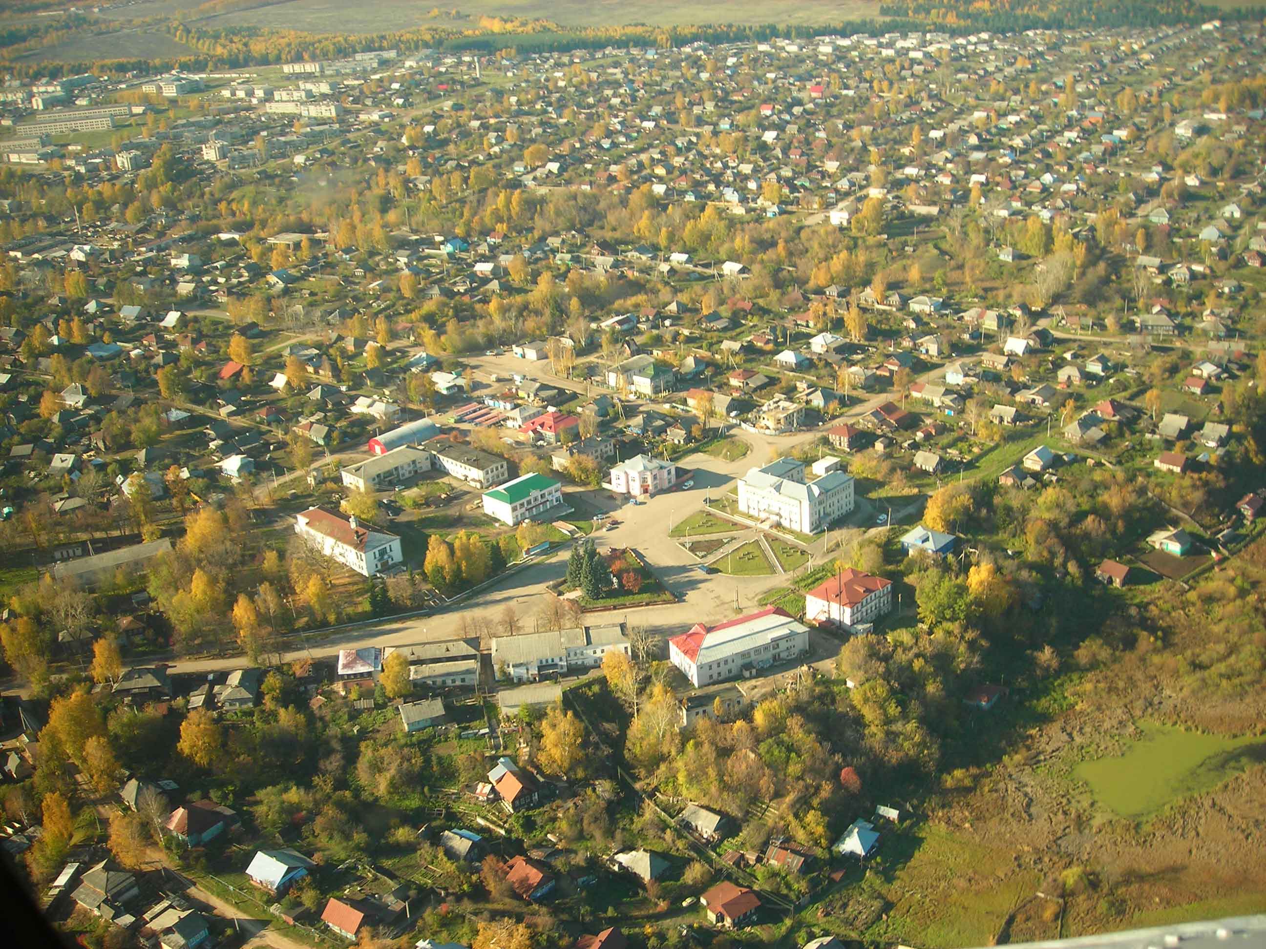 Aerial view of the settlement