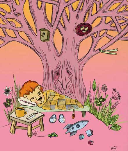 Illustration for an Anatoly Balyaev fairy tale