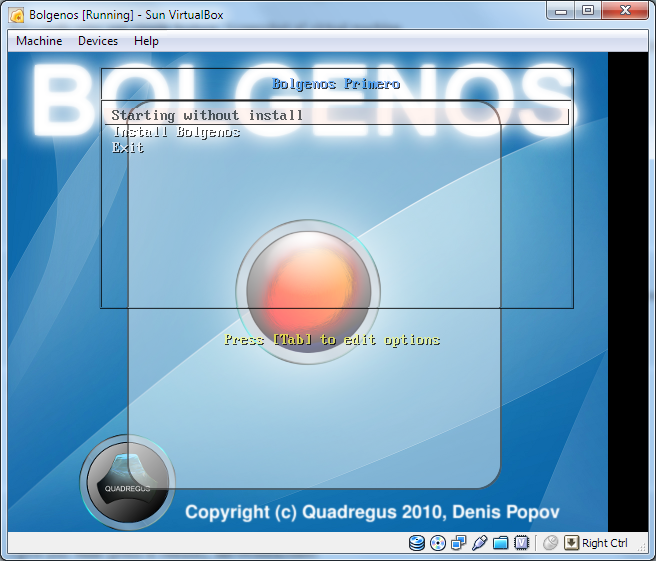 Bolgenos and Sun VirtualBox