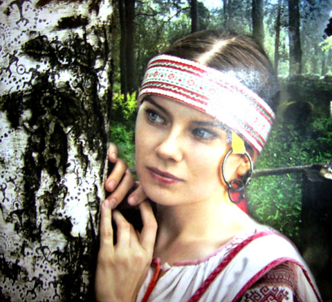 A Finno-Ugric girl illustrating the appearance of the Merya