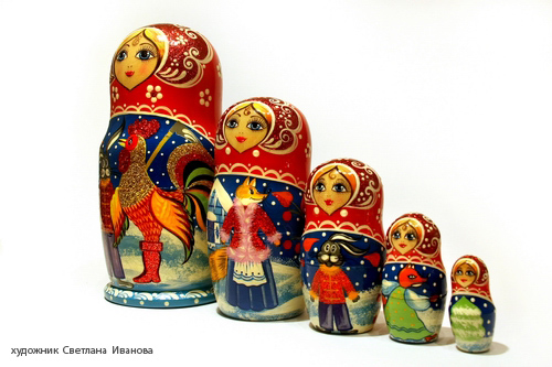 Матрешки, роспись Светланы Ивановой