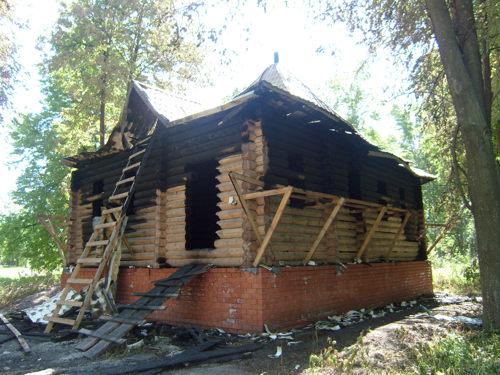 Balakhna's Muslim mosque after arson by extremists