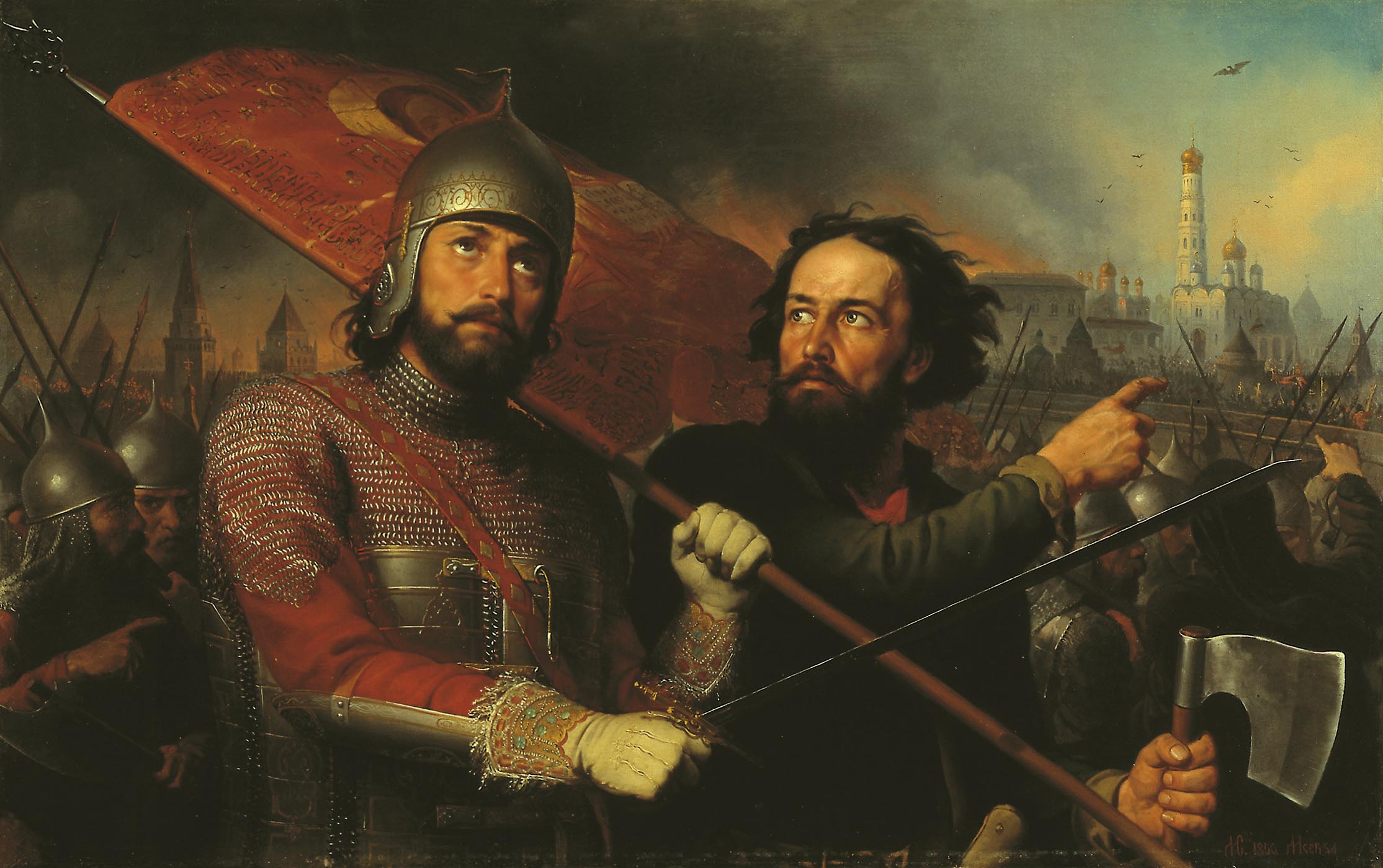"Minin and Prince Pozharsky ." M. I. Scotti. 1850