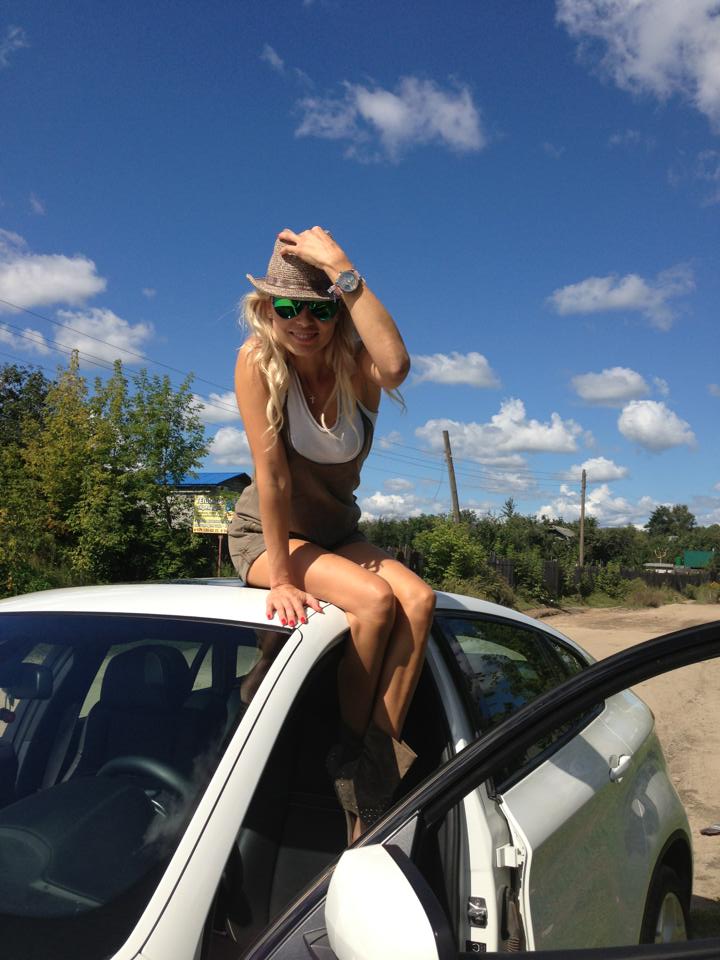 In the car