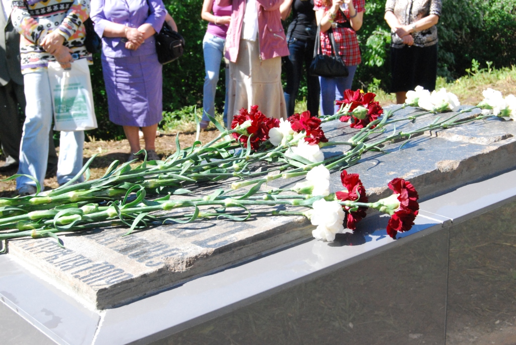 The gravestone of Arkady Vasilyevich Demidov, returned to Bykovka in 2011