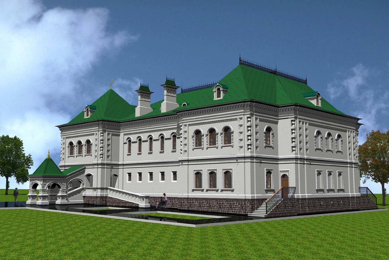 Design for the Optical Theatre building for Vladimirskoye
