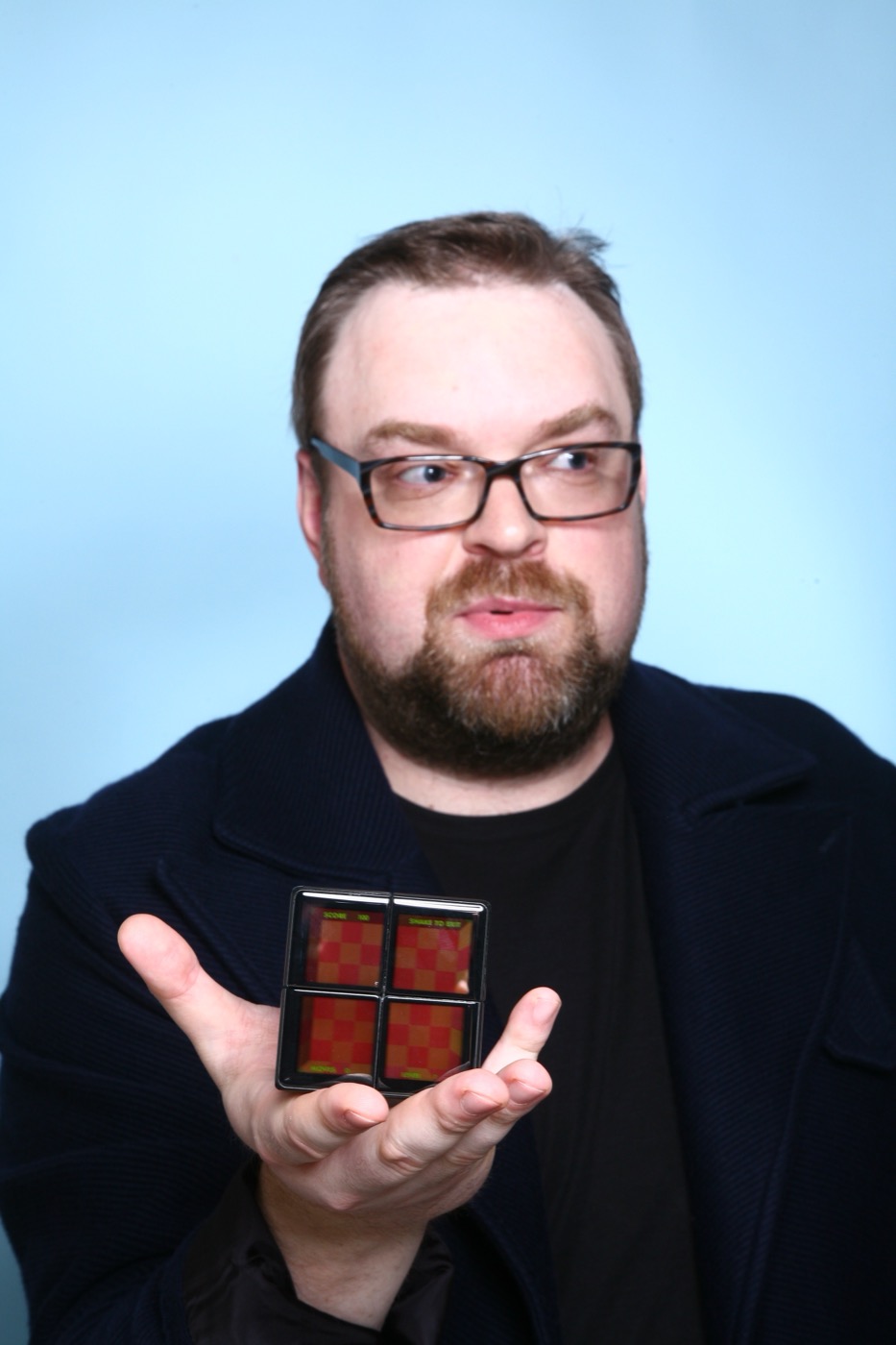 Семён Орлов с прототипом WOWCube, 28 июля 2020 года
