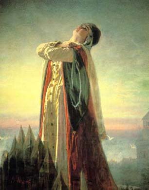 Perov's painting "Yaroslavna's Lament"