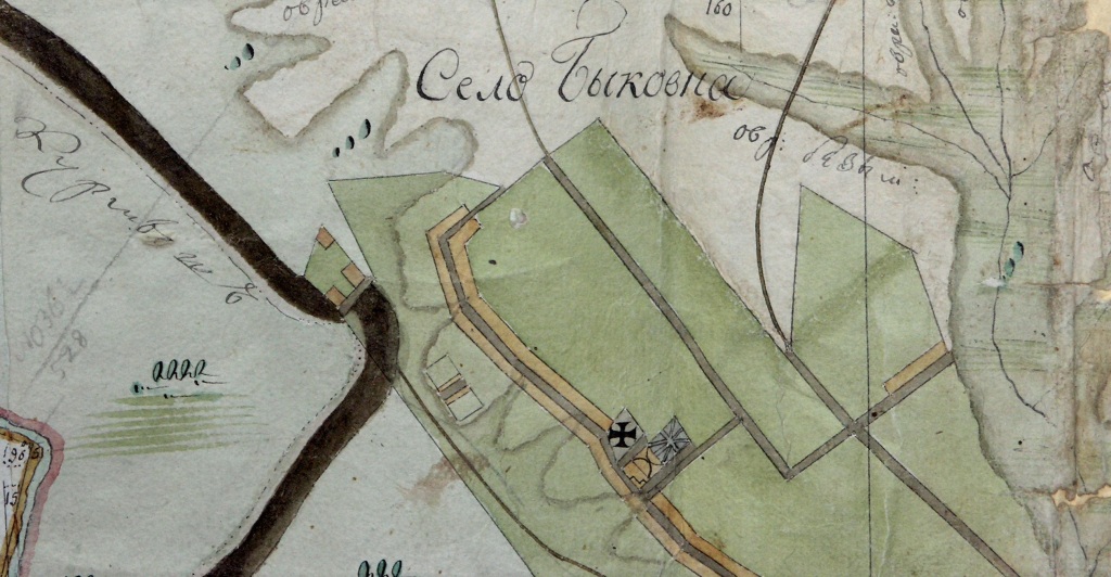 Plan of the village of Bykovka at the end of the 18th century