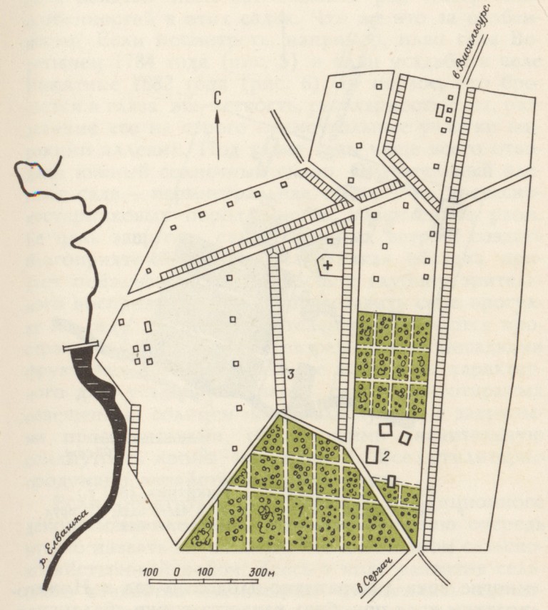 Plan of Vorotynets. Late 18th century