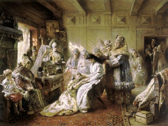 To the Altar. K. E. Makovsky, State Hermitage Museum